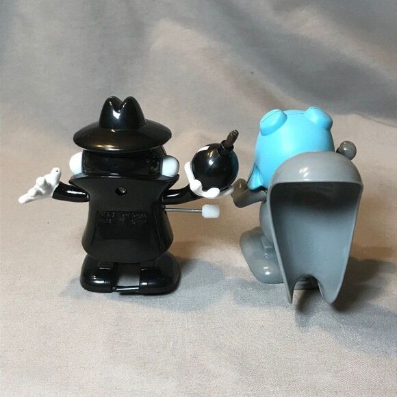 Vintage Cartoon Rocky and Bullwinkle Rocky and Boris Wind-up Walking Figures - Picture 2 of 3